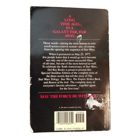 The Star‎ Wars Trilogy Special Tenth-Anniversary Omnibus Edition Paperback 1987 - Picture 5 of 5